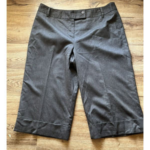 Women's Ann Taylor LOFT Petites Size 12P Capri Peddle Pusher Pants Brown Wool
